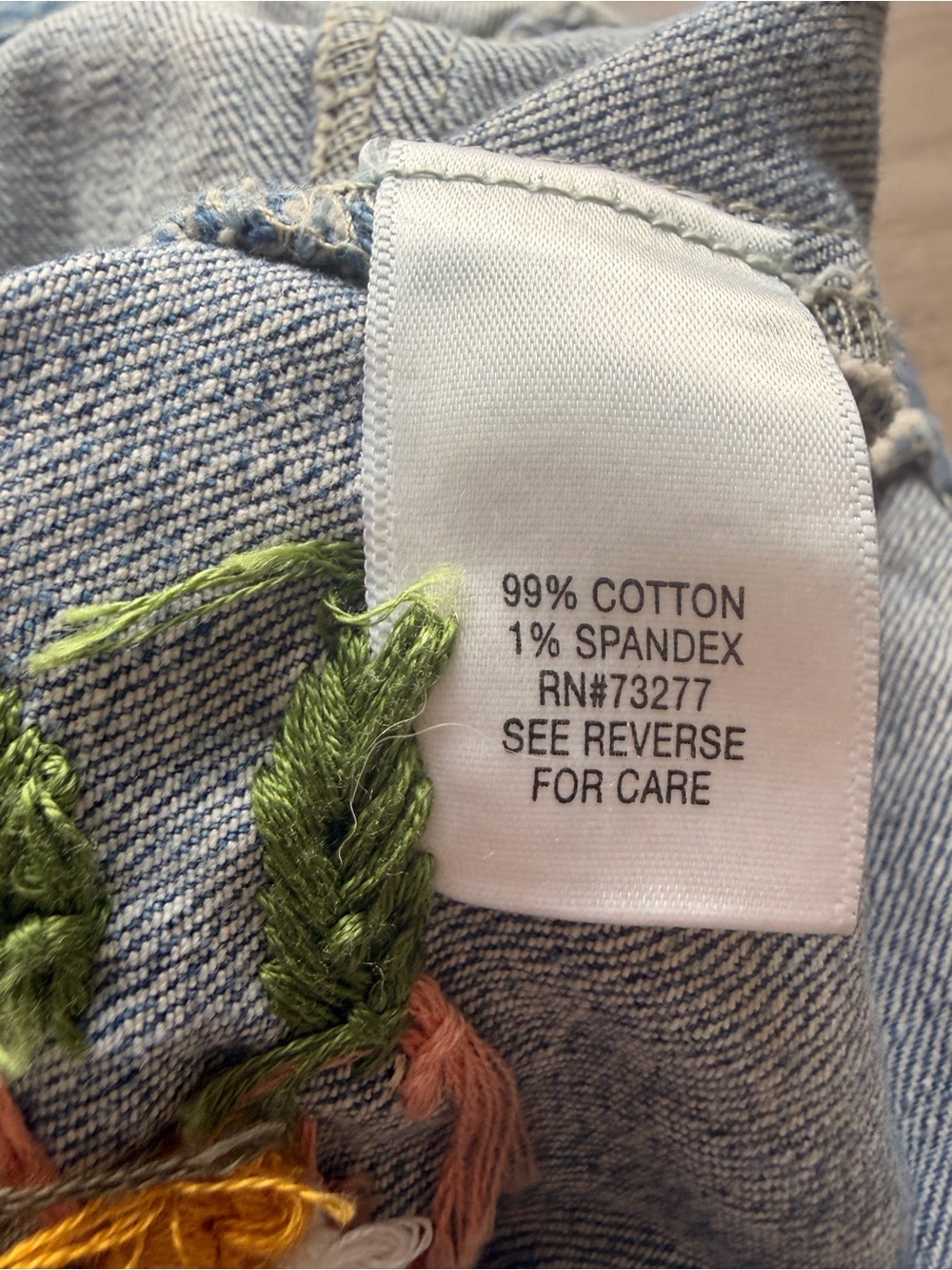 Custom Embroidered “Mrs.” Denim Jacket Medium-Floral Bridal Wedding - Picture 8 of 11
